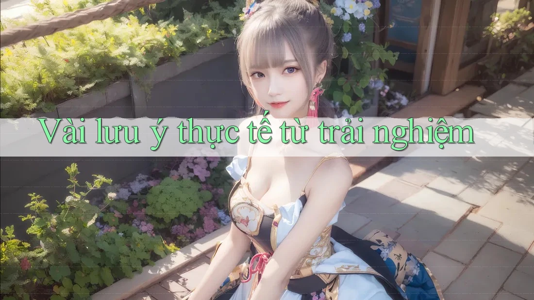 Vài lưu ý thực tế từ trải nghiệm Vài lưu ý thực tế từ trải nghiệm
